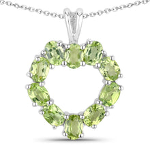 Load image into Gallery viewer, 1.70 Carat Genuine Peridot .925 Sterling Silver Pendant
