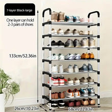 将图片加载到图库查看器，7-Tier Iron Shoe Rack – Space-Saving, Floor-Standing
