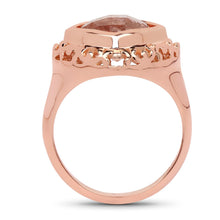 Load image into Gallery viewer, 14K Rose Gold Plated 3.25 Carat Genuine Pink Rutile .925 Sterling Silver Ring
