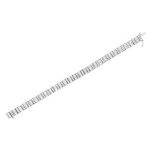 Load image into Gallery viewer, 14K White Gold 4 7/8 cttw Baguette &amp; Round Brilliant-Cut Diamond Channel- &amp; Prong-Set Tennis Bracelet (I-J Color, I1-I2 Clarity) - Size 7.25"
