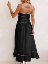 Load image into Gallery viewer, Vintage Ruffled Hem Midi Dress With Tied And Ruched Detail Elegant Feminine Girls Dress
