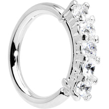 Load image into Gallery viewer, 16G 5/16 Clear CZ Quintet Seamless Circular Ring
