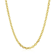 将图片加载到图库查看器，3.1mm 14k Yellow Gold Diamond Cut Cable Link Chain
