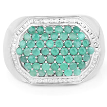 Load image into Gallery viewer, 1.43 Carat Genuine Emerald .925 Sterling Silver Ring
