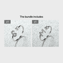 Load image into Gallery viewer, Popular Fashion Silvery AZ Letter Ring Initials Wedding Love Couple Rings Bridesmaid Gift
