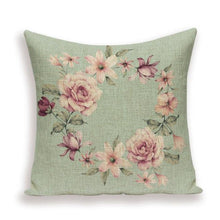 Load image into Gallery viewer, Decorative Plant Flower Throw Pillow Cover Soft Linen Cushion Cover For Living Room Couch Sofa Patio Outdoor Home Decor  Decorative Plant Flower Throw Pillow Covers For Couch Sofa Bed Modern Quality Design Cushion Cover 45x45cm

