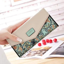 Load image into Gallery viewer, Delightful Small Floral PU Leather Money Purse For Women And Girls Fashion Designer Buckle Wallets for Female
