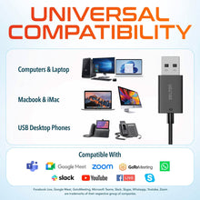 Load image into Gallery viewer, Delton 10E USB A Wired Computer Headset with Microphone  8ft Long Cord Wired
