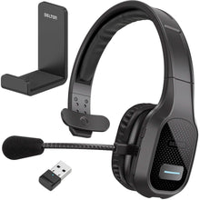 Load image into Gallery viewer, Delton 20X Wireless Computer Headset with USB Dongle and Hook, Trucker Bluetooth Headphone with Noise Canceling Mic
