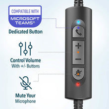 Load image into Gallery viewer, Delton 32Y USB Headset Noise Canceling Stereo Headphone
