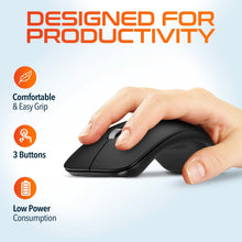 Load image into Gallery viewer, Delton S10 Curved Wireless Computer Mouse, USB Mouse, Battery Operated
