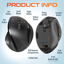 Load image into Gallery viewer, Delton S30 Ergonomic 2.4G Wireless Mouse Optical Computer Pointing Device
