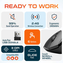 Load image into Gallery viewer, Delton S30 Ergonomic 2.4G Wireless Mouse Optical Computer Pointing Device
