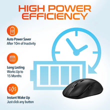 Load image into Gallery viewer, Delton S8 Ergonomic Optical Wireless Mouse Computer Pointing Device with Auto Pair USB Dongle
