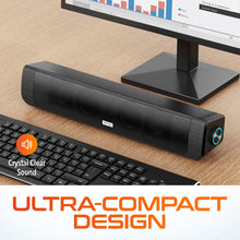 Load image into Gallery viewer, Delton SB200 Bluetooth Soundbar - 20W Dual-Powered Hi-Fi Stereo Computer Speaker with Rich Bass
