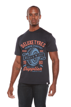 Load image into Gallery viewer, Deluxe Tyres Men's Bamboo Viscose/Organic Cotton Short Sleeve Graphic T-Shirt
