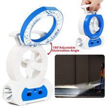 将图片加载到图库查看器，Desk Cooling Fan with 180 Degree Adjustable LED Lamp
