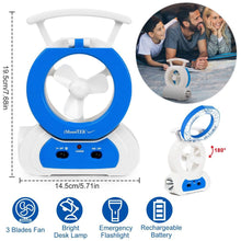 将图片加载到图库查看器，Desk Cooling Fan with 180 Degree Adjustable LED Lamp

