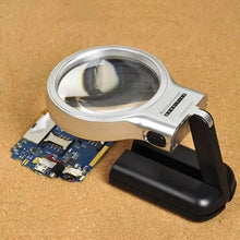 Load image into Gallery viewer, Desktop Handheld Magnifier Two-way Magnifying Mirror Foldable
