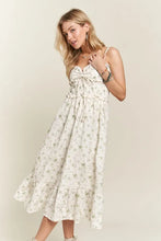 Load image into Gallery viewer, Smocked Floral Sweetheart Neck Cami Summer Dress For Women – Romantic Floral Cami Dress with Sweetheart Neckline &amp; Ruffled Details for Spring &amp; Summer Events
