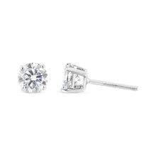 将图片加载到图库查看器，14k White Gold Solitaire Diamond Stud Earrings (1.5 cttw, H-I Color, SI1-SI2 Clarity)
