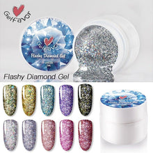 Load image into Gallery viewer, Diamond Gel Nail Polish 5ML Permanent Varnish Painting UV Manicure Reflective Sparkling Luxury Design Nail Gels for Women and Girls
