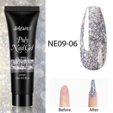 Load image into Gallery viewer, Diamond Gel Nail Polish Poly 15ml Semi Permanent UV Manicure Reflective Sparkling Luxury Shine Design For Women and Girls
