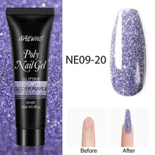 Load image into Gallery viewer, Diamond Gel Nail Polish Poly 15ml Semi Permanent UV Manicure Reflective Sparkling Luxury Shine Design For Women and Girls
