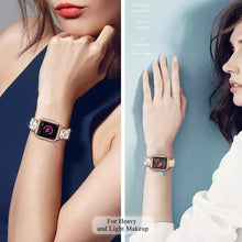 Load image into Gallery viewer, Diamond Rhinestone Stainless Steel Metal Wristband Strap
