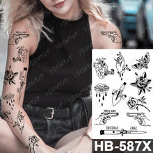Load image into Gallery viewer, Different Stylish Waterproof Temporary Tattoo Sticker Heart Knife Angel Makeup Tattoos For Women Men
