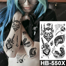 Load image into Gallery viewer, Different Stylish Waterproof Temporary Tattoo Sticker Heart Knife Angel Makeup Tattoos For Women Men
