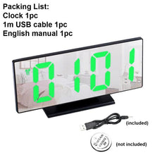 Load image into Gallery viewer, Digital Alarm Clock Alarm Clocks Adjustable Volume Alarm Clock for Bedroom Electronic 7 Inch Number Desktop Alarm Clocks For Kids Bedroom LED Screen  for Kids Bedroom Temperature Snooze Function Desk Table Clock LED Clock Electronic Watch Table
