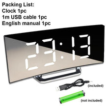 Load image into Gallery viewer, Digital Alarm Clock Alarm Clocks Adjustable Volume Alarm Clock for Bedroom Electronic 7 Inch Number Desktop Alarm Clocks For Kids Bedroom LED Screen  for Kids Bedroom Temperature Snooze Function Desk Table Clock LED Clock Electronic Watch Table
