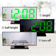 Load image into Gallery viewer, Digital Alarm Clock Alarm Clocks Adjustable Volume Alarm Clock for Bedroom Electronic 7 Inch Number Desktop Alarm Clocks For Kids Bedroom LED Screen  for Kids Bedroom Temperature Snooze Function Desk Table Clock LED Clock Electronic Watch Table
