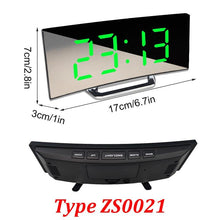 Load image into Gallery viewer, Digital Alarm Clock Alarm Clocks Adjustable Volume Alarm Clock for Bedroom Electronic 7 Inch Number Desktop Alarm Clocks For Kids Bedroom LED Screen  for Kids Bedroom Temperature Snooze Function Desk Table Clock LED Clock Electronic Watch Table

