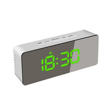 Load image into Gallery viewer, Digital Alarm Clock Desk Table Clock  3 Alarm Sounds Adjustable Volume Easy Digital Alarm Clock for Kids and Adults Compact Desk &amp; Shelf Clocks for Bedroom Curved LED Screen Alarm Clocks For Kid Bedroom Temperature Snooze Function Home Decor Watch
