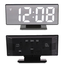 Load image into Gallery viewer, Digital Alarm Clock LED Digital Display Dual Alarm with USB Charger Port 0-100 Dimmer for Seniors Simple Bedside Big Number Alarm Clocks for Bedrooms LED Mirror Electronic Alarm Clocks Large LCD Display Digital Table Clock with Calendar Temperature
