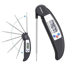 Load image into Gallery viewer, Digital Foldable Thermometer Food BBQ Meat Oven Instant Read Food Thermometer For Cooking Digital Kitchen Thermometer Probe With Backlight &amp; Reversible Display Cooking Thermometer For Folding Kitchen Thermometer For Cooking Water Oil Grill Tools
