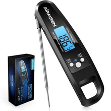 将图片加载到图库查看器，Digital Kitchen Food Thermometer For Meat Water Milk Cooking Oven Cooking Food Min Max Thermometer Magnetic Waterproof with Backlight for Adults Kitchen Grill Steak Out Food Probe BBQ Electronic Oven Thermometer Kitchen Tools
