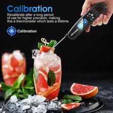将图片加载到图库查看器，Digital Kitchen Food Thermometer For Meat Water Milk Cooking Oven Cooking Food Min Max Thermometer Magnetic Waterproof with Backlight for Adults Kitchen Grill Steak Out Food Probe BBQ Electronic Oven Thermometer Kitchen Tools
