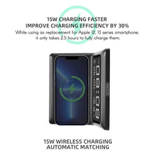 将图片加载到图库查看器，Digital Mirror Clock Wireless Charging Alarm Clock
