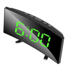 将图片加载到图库查看器，Digital Table Clock Digital Alarm Clock LED Bedside Clock Dual Alarm Adjustable Volume Alarm Clock for Bedroom  Electronic 7 Inch Number Desktop Alarm Clocks For Kids Bedroom LED Screen Curved Dimmable Mirror
