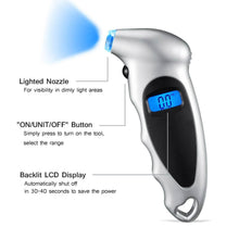将图片加载到图库查看器，Digital Tire Pressure Gauge 150 PSI 4 Settings
