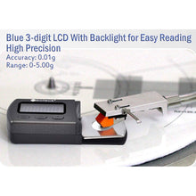 Load image into Gallery viewer, Digital Turntable Stylus Force Scale Gauge 0.01g/5.00g Blue LCD Backlight for Tonearm Phono Cartridge
