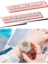 将图片加载到图库查看器，Digital Watches For Women School Girl Student  Transparent Color Water Resistent Silicone Strap Stopwatch Alarm Countdown Dual Time Ultra Super Wide-Angle Display Digital Wrist Watches For Men Women
