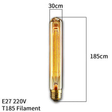 Load image into Gallery viewer, Dimmable Light Bulb Retro Vintage Edison Bulb Incandescent Ampoule Bulbs Vintage Edison Lamp Retro Light Vintage Bulbs Modern Style Square Spiral Filament Incandescent Light
