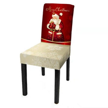 将图片加载到图库查看器，Dining Room Chair Protector Slipcovers Popular New Holiday Universal Size Christmas Printing Chair Cover Stretch Washable Detachable Seat Covers For Hotel Banquet Home Christmas Party
