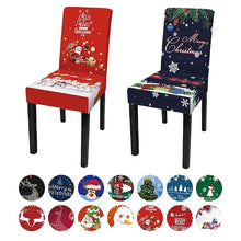 将图片加载到图库查看器，Dining Room Chair Protector Slipcovers Popular New Holiday Universal Size Christmas Printing Chair Cover Stretch Washable Detachable Seat Covers For Hotel Banquet Home Christmas Party
