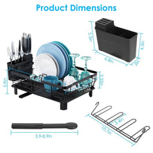 Load image into Gallery viewer, Dish Drying Rack Drain Board Utensil Holder Organizer
