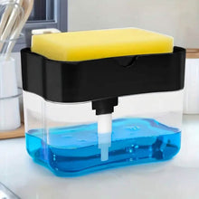 将图片加载到图库查看器，Dish Soap Dispenser and Sponge Holder Metallic Silver
